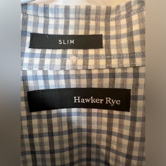HAWKER RYE “SLIM”FIT LONG SLEEVE SHIRT W/Button cuffs   Size Large Slim - Picture 2 of 5